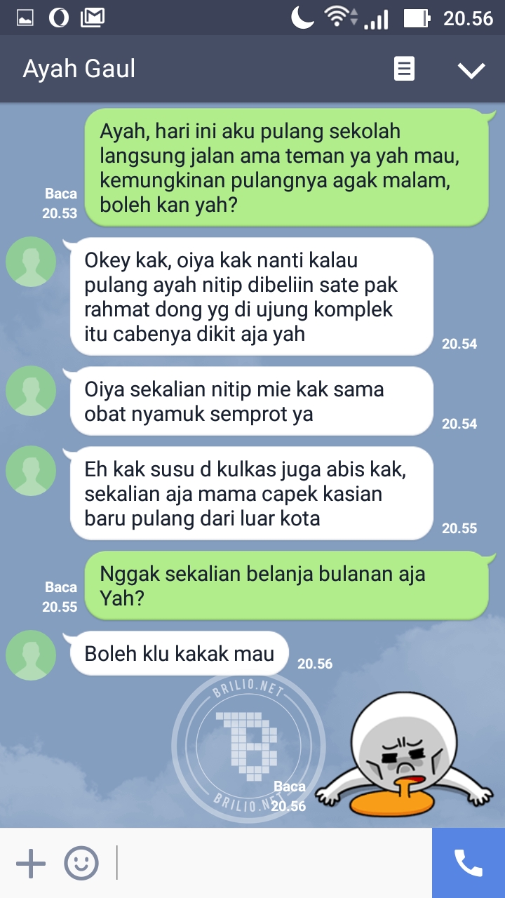 line ayah dan anak © 2016 brilio.net