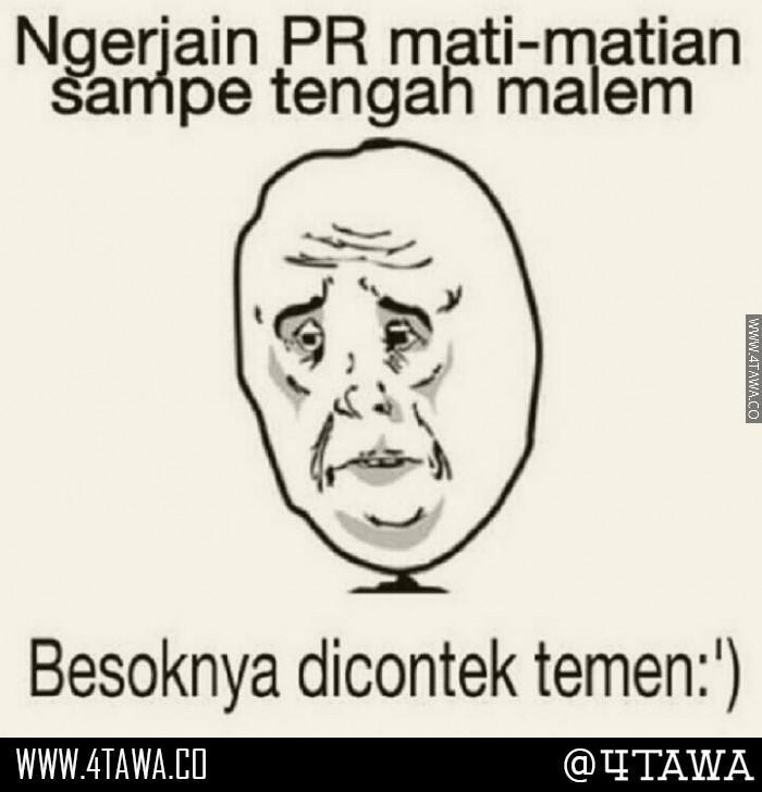 meme lucu garap PR 1-23 © 2016 brilio.net