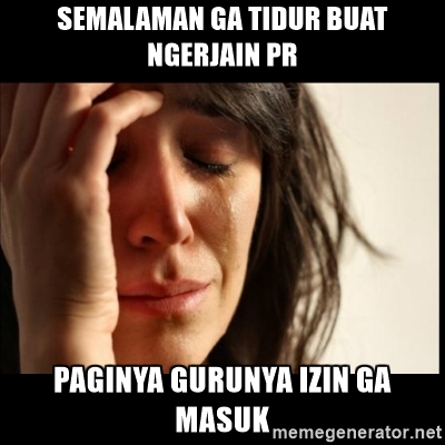 meme lucu garap PR 1-23 © 2016 brilio.net