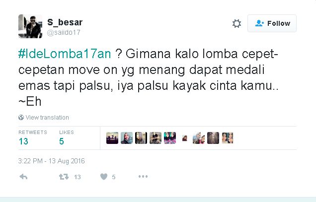 lomba 17an tweet 1-17 © 2016 brilio.net