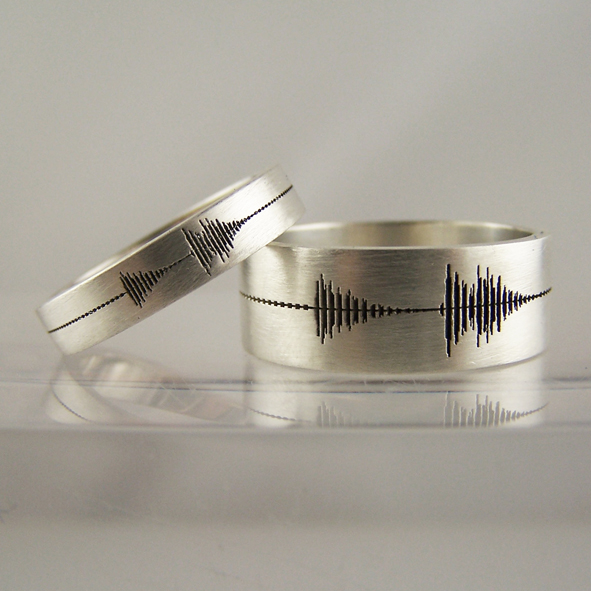 Unik, cincin pernikahan ini diukir rekaman gelombang suara