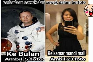 13 Meme kocak tunjukkan beda cewek dan cowok kalau foto