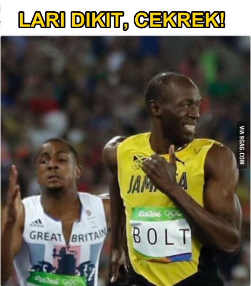 usain bolt lari © 2016 brilio.net