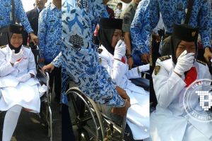 10 Foto semangatnya Silvi, anggota paskibra yang kakinya diamputasi