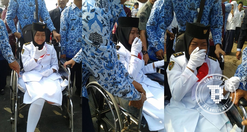 Silvi Olivia hadir upacara  © 2016 brilio.net