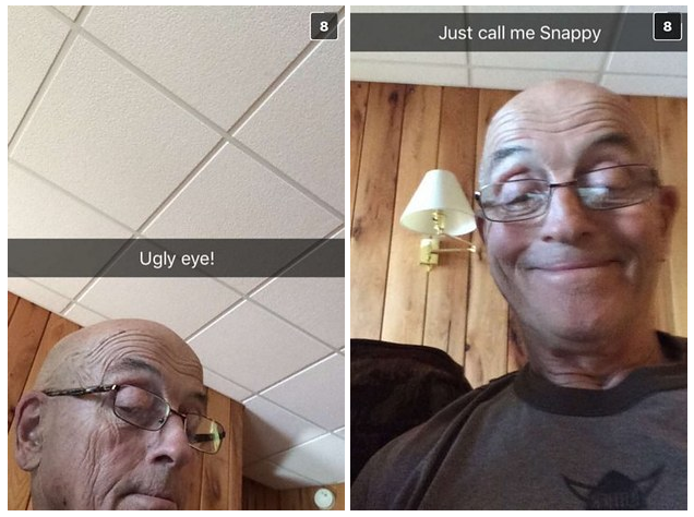 16 Foto saat kakek-nenek main Snapchat ini kocak abis