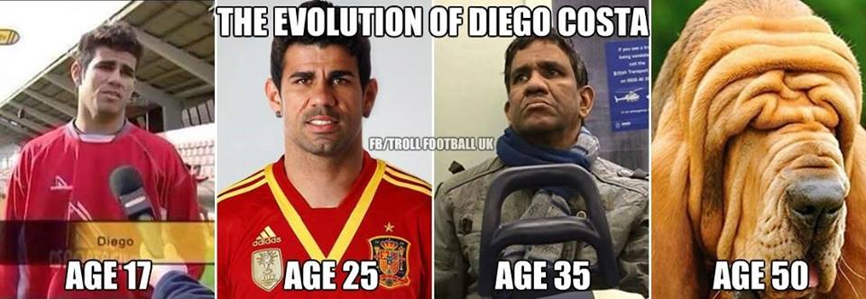 12 Meme 'Usia Diego Costa' ini sindir kamu yang mukanya boros