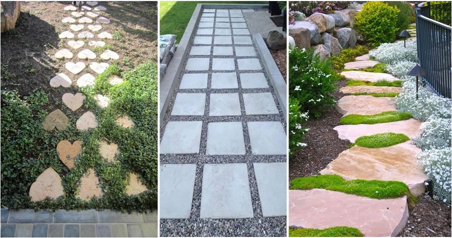 15 Inspirasi desain pijakan kaki halaman rumah yang simpel dan indah