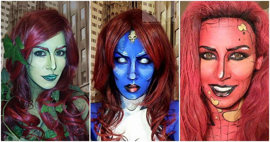 25 Foto keajaiban makeup bikin wajah persis tokoh komik, wow abis..