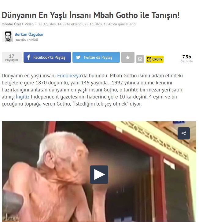 Mbah Gotho, pria tertua di dunia asal Sragen jadi sorotan media asing