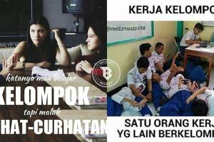 13 Meme 'kerja kelompok' ini mak jleb, kamu pernah?