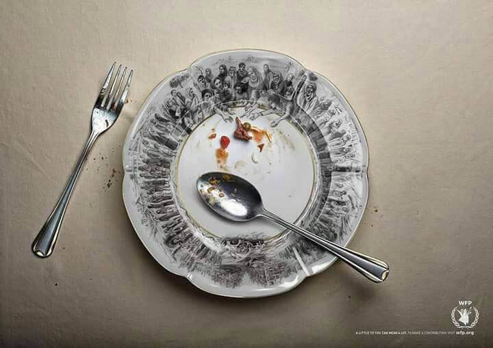 Lukisan di piring ini sindir keras kamu yang suka menyisakan makanan