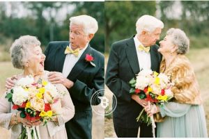 63 Tahun menikah, pasangan ini berfoto layaknya pengantin baru