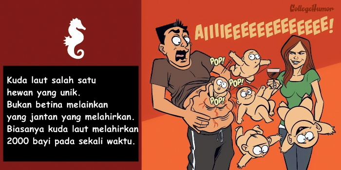 5 Ilustrasi ini tunjukkan jika manusia melahirkan seperti hewan