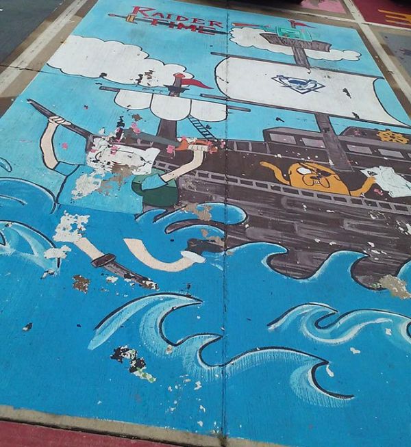 lukisan parkir sekolah  © 2016 brilio.net