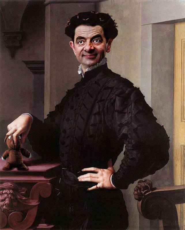 12 Lukisan tokoh dunia berwajah Mr Bean ini berhasil bikin ngakak