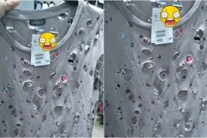 Kaus robek layaknya gembel ini dijual dan harganya fantastis, wah!