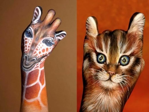 15 Hand painting ini mampu ubah tangan jadi hewan, keren banget ya