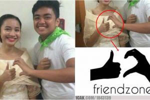 Ingin bikin lambang 'love' bareng gebetan, cowok ini ditolak halus