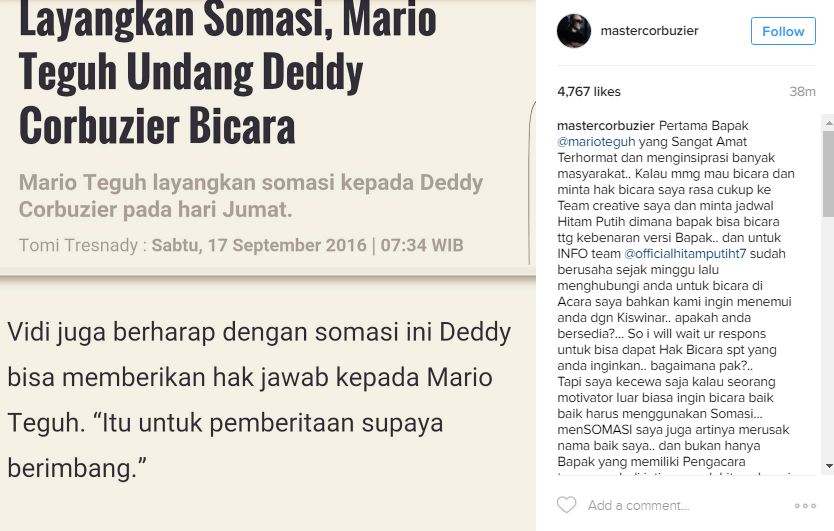 somasi Mario Teguh  © 2016 brilio.net somasi Mario Teguh  © 2016 brilio.net