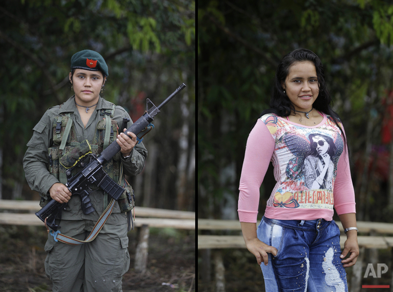 Pakai lipstik & bawa senjata, ini 10 foto pemberontak wanita Kolombia