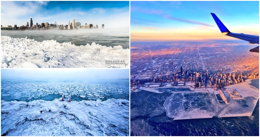 11 Foto kota Chicago saat beku karena salju, antara artistik & bencana