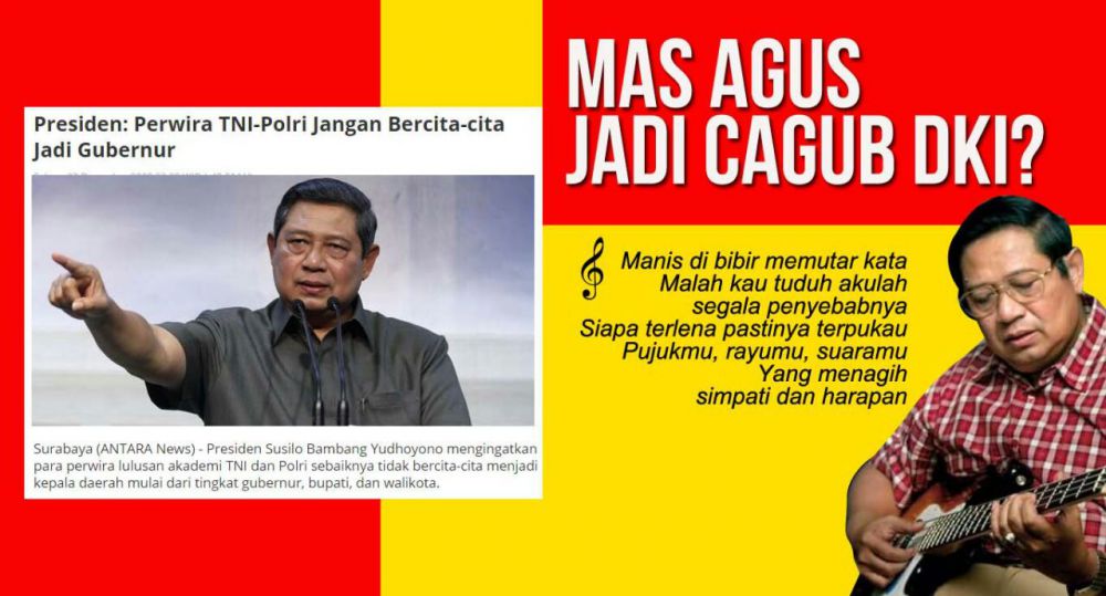 8 Meme sindir Agus Yudhoyono nyalon Cagub DKI Jakarta, mak jleb!