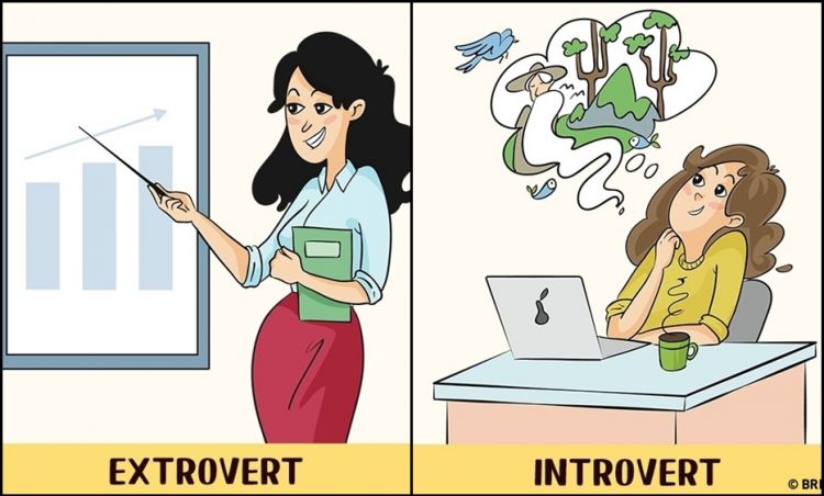 12 Ilustrasi Beda Orang Introvert Dan Ekstrovert Menjalani Hidup 12 Ilustrasi Beda Orang Introvert Dan Ekstrovert Menjalani Hidup