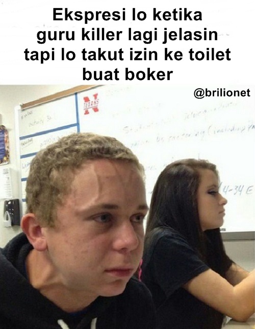 Meme momen dan reaksi ketika © 2016 brilio.net