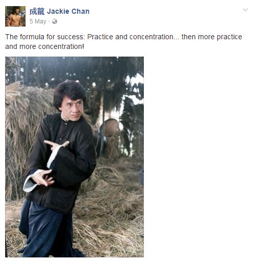 quote jackie chan ini sindir kamu yang malas dan suka minder © 2016 facebook