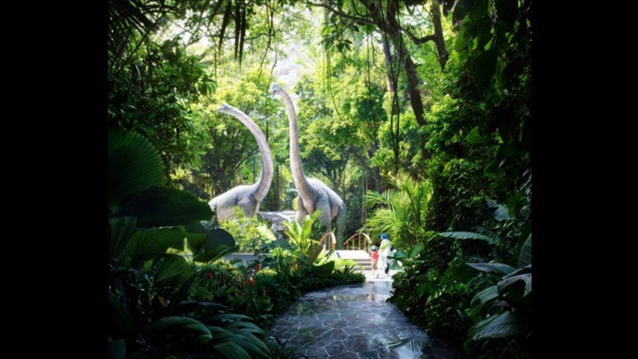 Di hotel mewah ini ada hutan hujan tropis dan air terjun lho