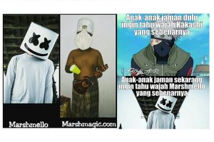 13 Meme asal usul dan tingkah Marshmello ini kocak, kreatif abis ya