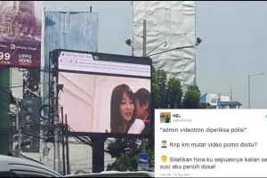 Ini reaksi-reaksi kocak netizen soal film porno di videotron Jaksel