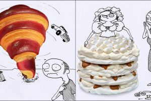 20 Ilustrasi kombinasi tokoh komik dengan kue ini keren & kocak banget