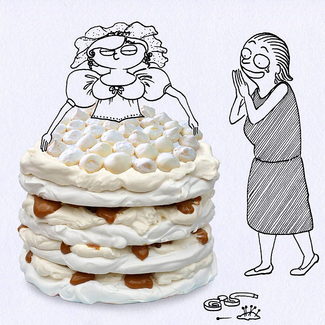 20 Ilustrasi kombinasi tokoh komik dengan kue ini keren & kocak banget