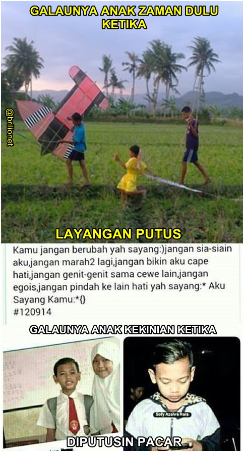 Anak zaman dulu vs kekinian © 2016 brilio.net Anak zaman dulu vs kekinian © 2016 brilio.net