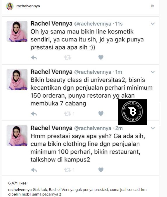 Dituding cari sensasi terus, Rachel Vennya ngamuk sindir para haters