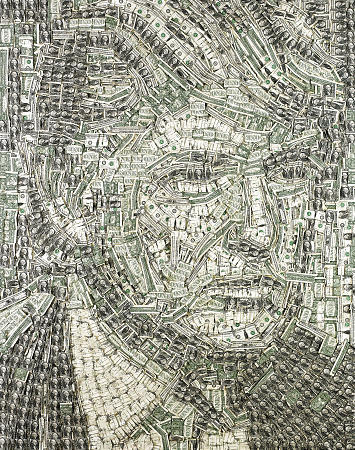 9 Karya seni ini dibentuk dari uang, apa nggak sayang ya?