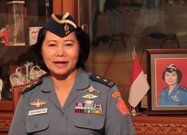 Christina Maria Rantetana, wanita pertama yang raih bintang dua TNI