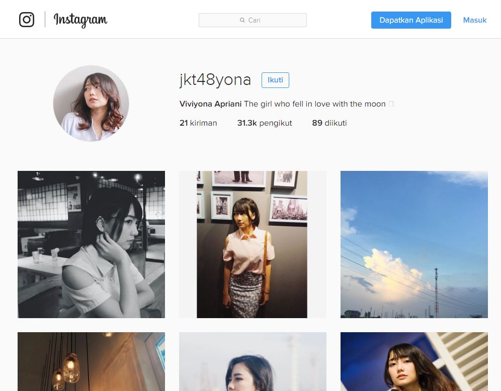member jkt 48 Instagram