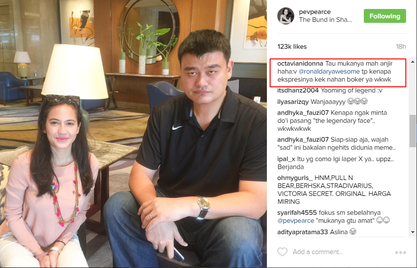 10 Komentar netizen di foto Pevita bareng Yao Ming ini bikin ngakak