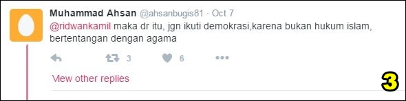 balasan ridwan kamil kepada netizen tentang demokrasi ini nampol abis © 2016 twitter balasan ridwan kamil kepada netizen tentang demokrasi ini nampol abis © 2016 twitter