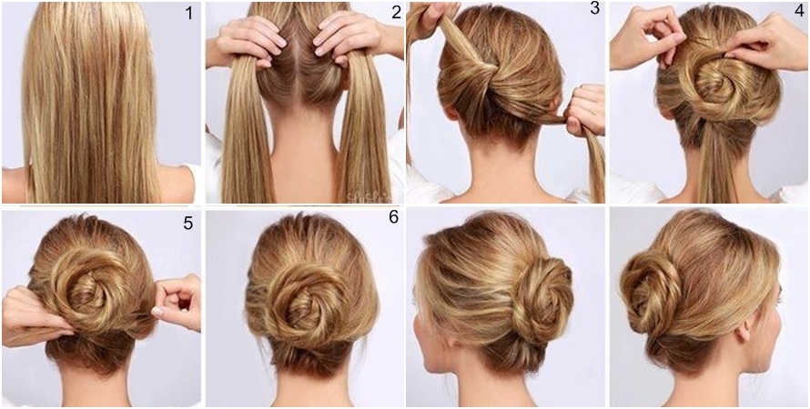 10 Style sanggul  rambut  kece ini simpel dan mudah kamu tiru