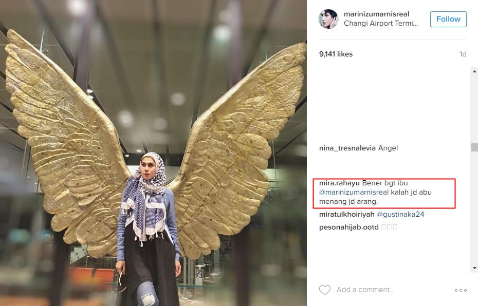 Postingan pesan Marini Zumarnis © 2016 brilio.net