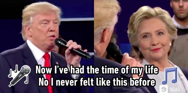 9 Parodi duet ini sindir debat Hillary-Trump sesi kedua