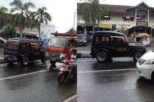 Sopir Katana ngawur lawan arus ini diteriaki warga, duh malu-maluin