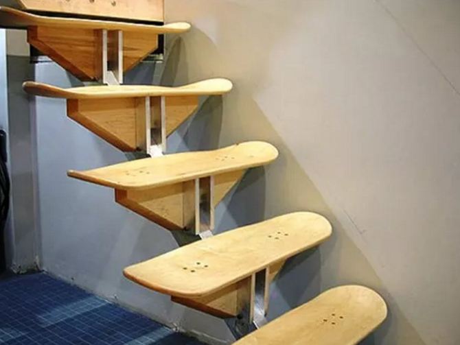 Tak cuma asyik buat main, papan skate bisa jadi 15 furnitur ciamik ini