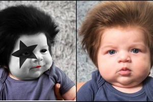 15 Foto editan bayi berambut lebat ini lucu banget