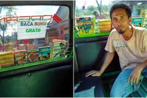 Angkot di Bandung ini keren, sediakan bacaan gratis bagi penumpang
