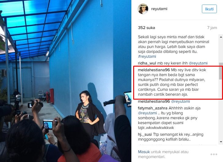 8 Komentar netizen gagal fokus di postingan Rey Utami ini kocak parah